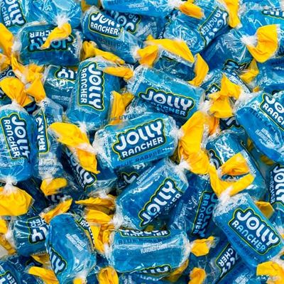 BLUE RASPBERRY JOLLY RANCHER Hard Candy Original Flavor 2 lb - Bulk Bag, Individually Wrapped (148 Pieces)