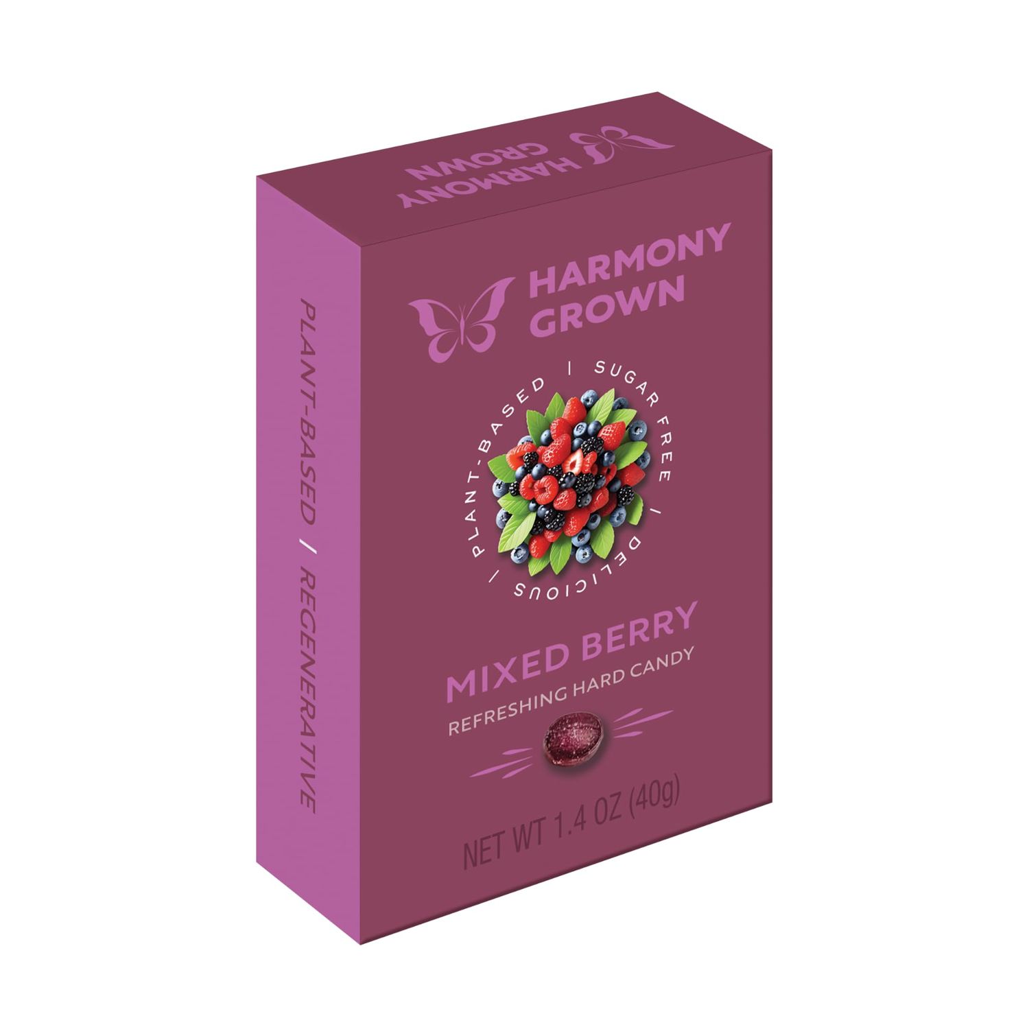 Stevita Harmony Grown Hard Candy, Mixed Berry - 1.4 oz Shake &amp; Share Box - Sugar Free, Non-GMO, Keto Friendly - Made in Italy