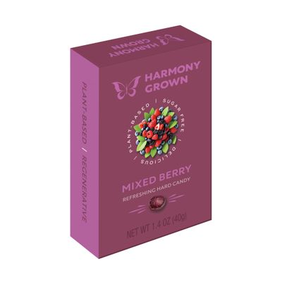 Stevita Harmony Grown Hard Candy, Mixed Berry - 1.4 oz Shake &amp; Share Box - Sugar Free, Non-GMO, Keto Friendly - Made in Italy