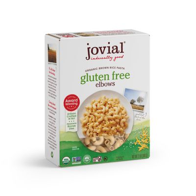 Jovial Whole Grain Brown Rice Elbows Pasta - Pasta Elbows, Elbows Pasta, Whole Grain Pasta, Organic Pasta, Gluten Free, Dairy Free, Brown Rice Pasta, Made in Italy - 12 Oz, 12 Pack