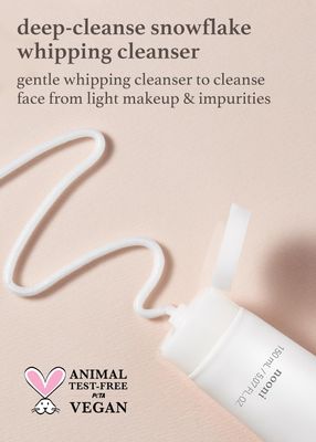 NOONI Face Cleansing - Snowflake Whipping Cleanser Korean Glass Skin Care, Kbeauty, Facial Wash, Remove Impurities, Purigying, Vegan Whipped Cream, Mother's Day, 5.07 FL Oz x 2ea