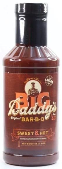 Big Daddy&#39;s Original Sweet and Hot Bar B Q Barbecue Sauce 16oz