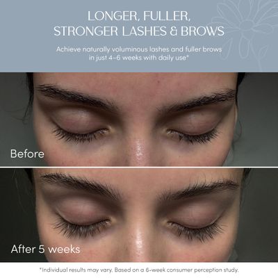 NUNA Eyelash Growth Support Serum 6ml - Eye Lash and Eyebrow Enhancing Serum for Women &amp; Men with Biotin - Korean Multi Peptide &amp; Natural Extracts - Promotes Fuller and Longer Lashes - 6 Month Supply