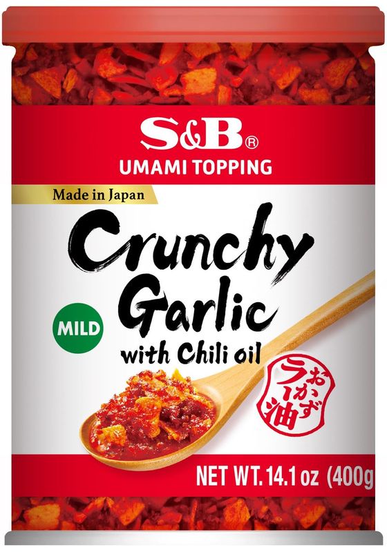 S&amp;B Chili Oil with Crunchy Garlic, 14.1 Ounce