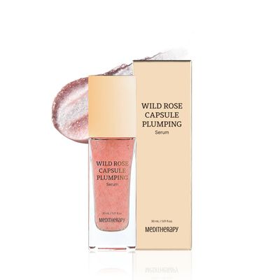 Wild Rose Capsule Plumping Serum, Early Anti-Aging, Enhances Skin Elasticity &amp; Radiance, Improves Sagging Skin for a Firm &amp; Glass Skin Look, Hydrating Korean Skincare, 1.01 fl.oz.