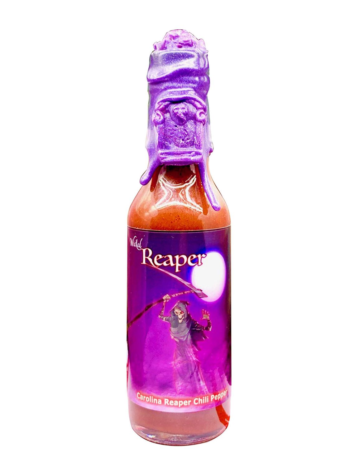 Wicked Reaper Reserve World&#39;s Hottest Chili Pepper Carolina Reaper Hot Sauce (Purple)