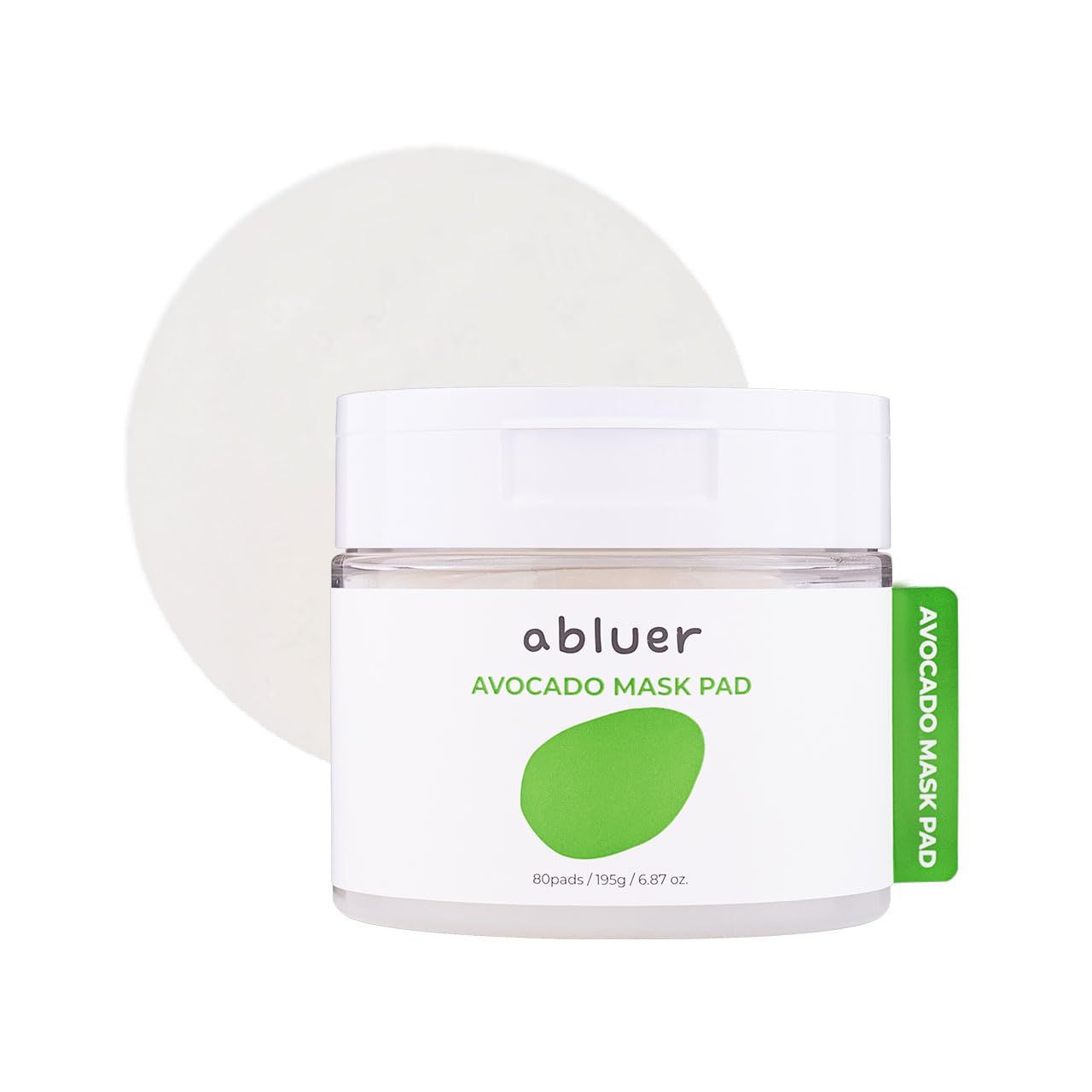 abluer Avocado Mask Pad (80pads)- 6.87oz Facial Mask Pads - Avocado &amp; Centella - Deep Hydration &amp; Soothing - Moist &amp; refreshing - Hypoallergenic &amp; Gentle Care for Sensitive skin - Korean Skin Care