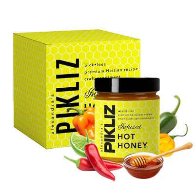 Alexandras Pikliz - Infused Hot Honey Caribbean Sweet Heat Superfood Sauce Low Carb &amp; Low Calorie, Glaze, 9.5oz (Pack of 1)
