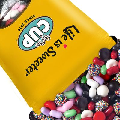 By The Cup Licorice Bridge Mix, Including Pastels, Buttons and More, 2 lb Bulk Bag