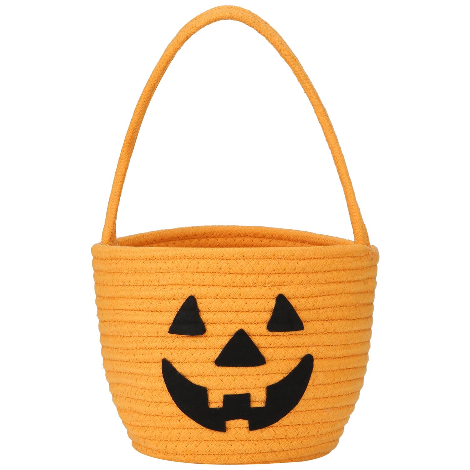 Pro Goleem Kids&#39; Cute Candy Bucket, Small Pumpkin Trick or Treat Orange Decor