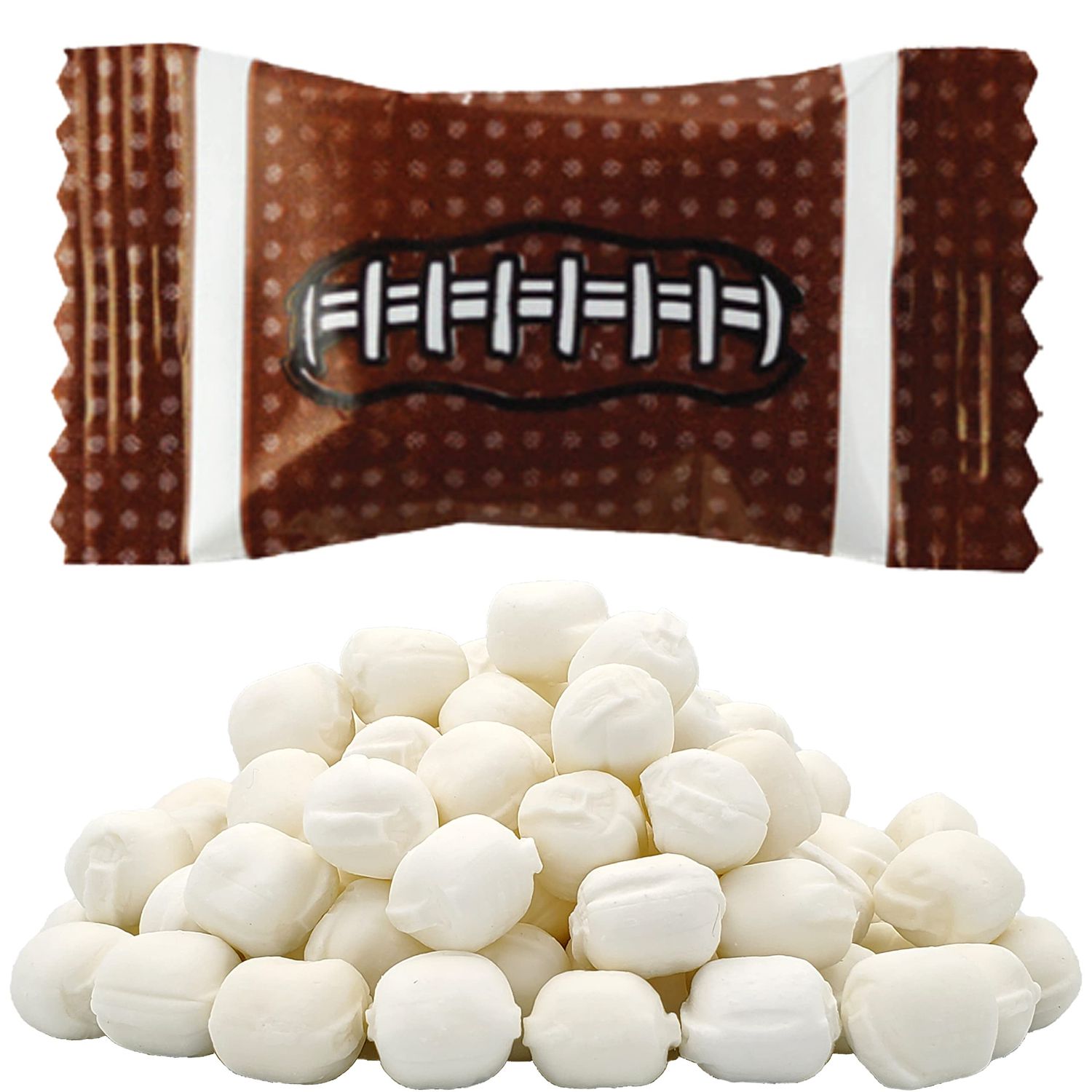 Football Sports Buttermints, Mint Candies, After Dinner Mints, Butter Mint Candy, Fat-Free, Kosher Certified, Individually Wrapped (55 Pieces)