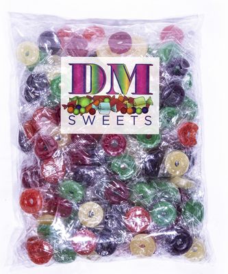 5 Flavor Hard Candies - 2 lbs of Assorted Cherry Pineapple Watermelon Orange Raspberry Bulk Wrapped Candy