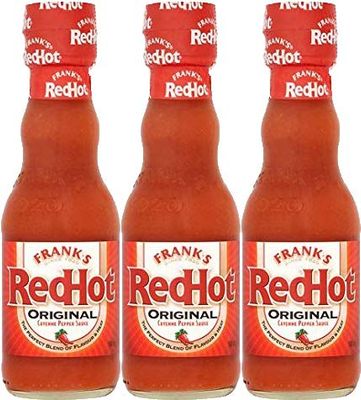 Frank&#39;s Red Hot Cayenne Pepper Sauce, 5oz Glass Bottle (Pack of 3, Total of 15 Oz)