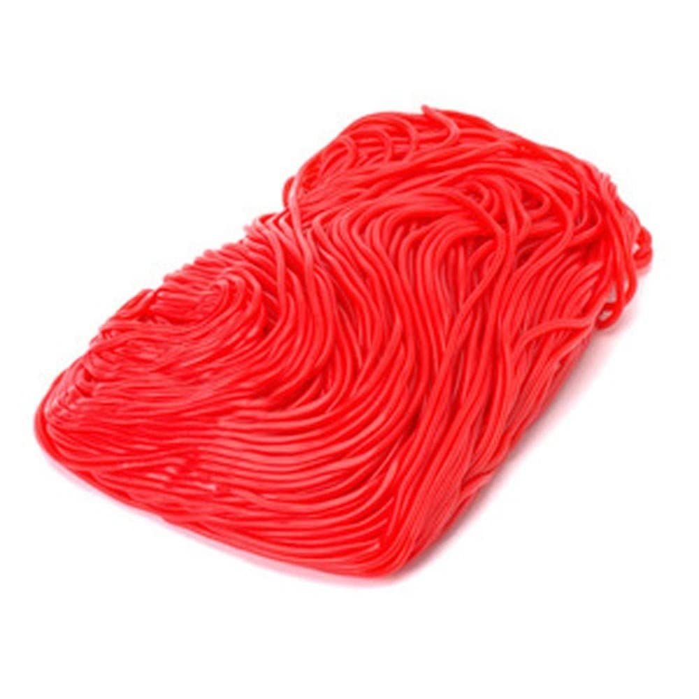 Licorice Laces Juicy Gummy Shoe Strings Candy (Red Strawberry, 2 Pound)