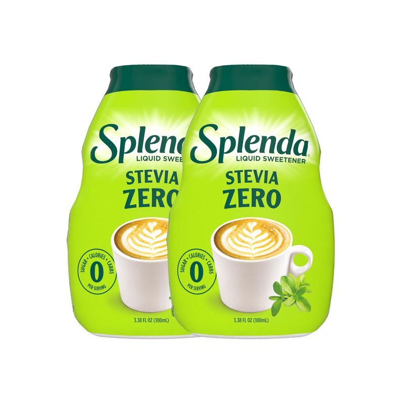 SPLENDA Stevia Liquid Zero Calorie Sweetener Drops, 3.38 Fl Oz Bottle (Pack of 2)