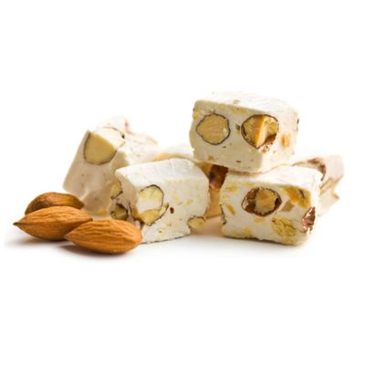 Andy Anand Sugar Free Roasted Almond Soft Nougat Brittle - 18 Bite-Size Pieces Imported from Europe for a Flavorful Experience, Gluten-Free Delight with Every Bite (7 Oz)