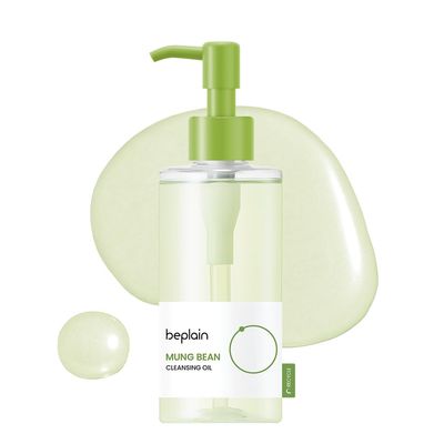 beplain Mung Bean Cleansing Oil(6.76fl.oz/200ml) Fragrance-Free Non-Comedogenic Tested Makeup Blackhead Remover &amp; Deep Pore Cleanser Suitable for Sensitive Skin Double Cleansing Korean Skincare