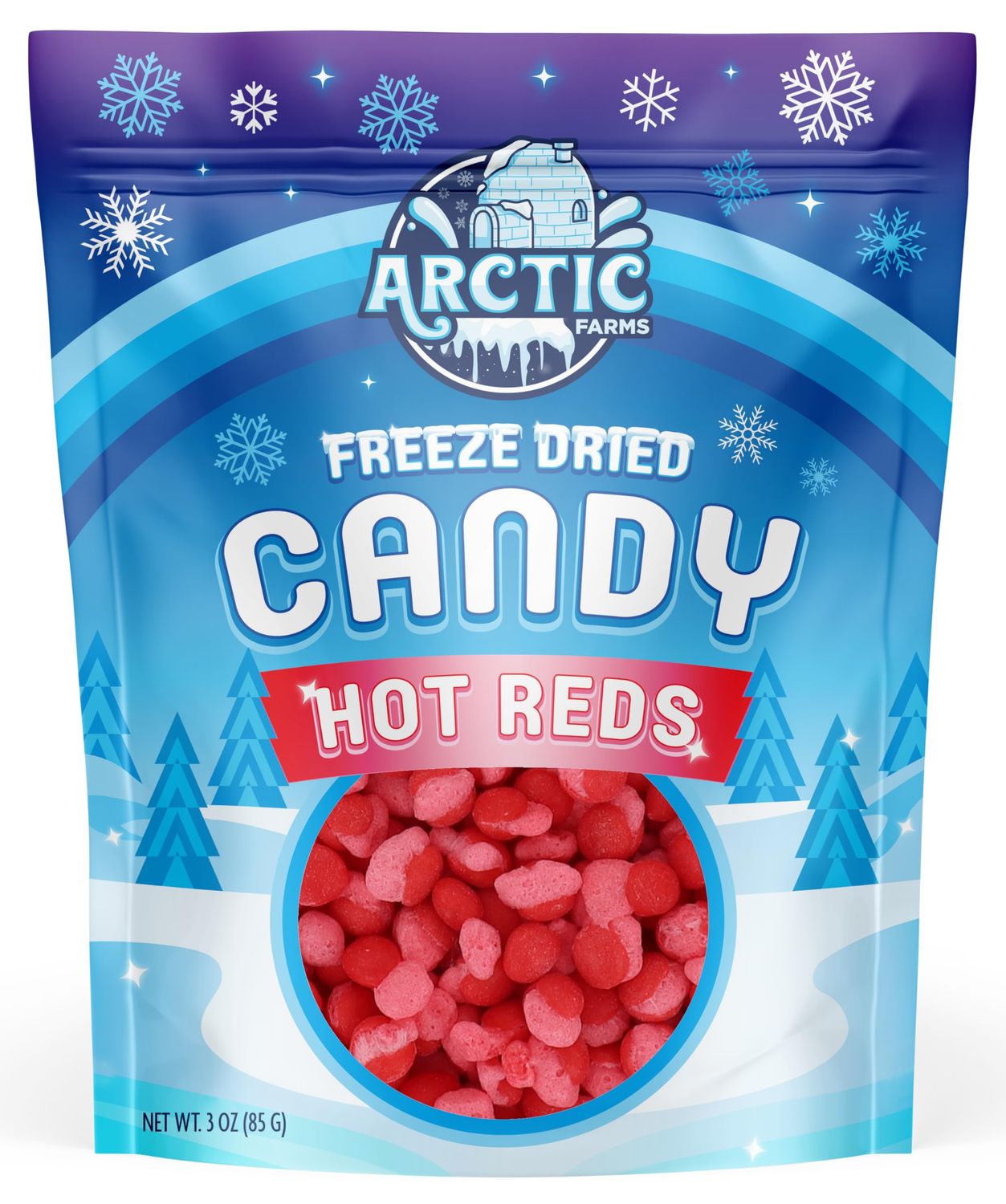 Arctic Farms Freeze Dried Candy Hot Reds Cinnamon Fire Candies (Cinnamon, 3oz)