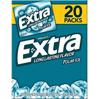 Wrigley&#39;s Extra Polar Ice Gum, 20 Pack/15 Count