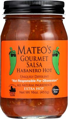Mateo&#39;s Gourmet Salsa Habanero Hot, Extra Hot 16 Oz (Pack of 2)