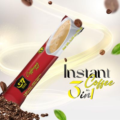 Trung Nguyen G7 Instant Coffee - 3-in-1 with NANO Technology, Roasted Ground Blend, Non-dairy Creamer &amp; Sugar (100 Sticks)