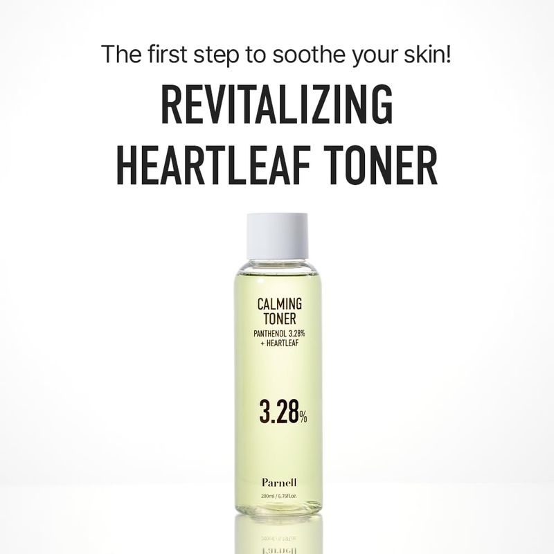 Parnell Panthenol 3.28% 200ml / 6.76 fl.oz. Heartleaf Calming Toner 200ml, Soothing Hydrating Toner, Korea Skin Care, Korea Beauty