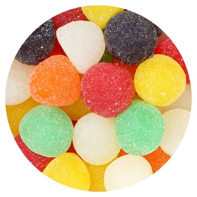 Gummy Drops, 1 Pound Bulk Bag, Jumbo Giant Gum Drops Candy, The Hampton Candy Company