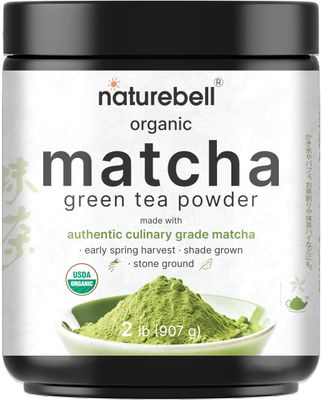 Organic Matcha Green Tea Powder, 2 Pounds Unsweetened with Zero Sugar, Culinary Grade, Potent Early Harvest, Fine Stone Ground - Vegan, All Purpose, Great for Matcha Latte