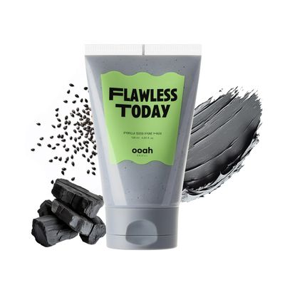 ooah seoul FLAWLESS TODAY Pore Refining Face Mask Korean Skincare for Oily, Acne-Prone &amp; Textured Skin Charcoal &amp; Perilla for Pore Tightening 120ml 4.05fl.oz