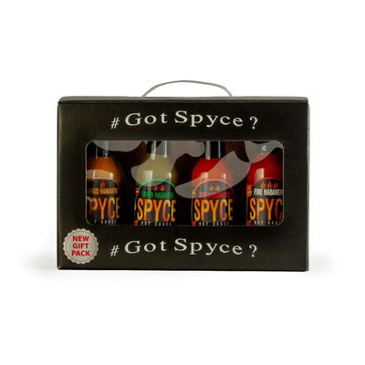 SPYCE Habanero Hot Sauce Gift Set Variety Pack, Vegan, Gluten Free, Low Sodium, Non GMO, No MSG, No Sugar, No Filler 5 oz/4 Pack