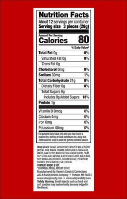 Wiley Wallaby Licorice, Classic Red Twists, 12 Ounce Bag