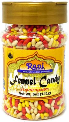 Rani Sugar Coated Fennel Candy 5oz (141g) PET Jar Indian After Meal Digestive Treat Vegan Gluten Friendly NON-GMO Indian Origin