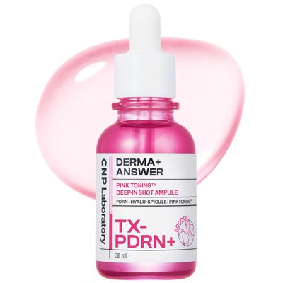 CNP Deep-in Shot Ampule - PDRN Pink Toning Serum, Micro-spicules, Hyaluronic Acid, for Glass Skin, Korean Skin Care, 1.18 fl. oz.