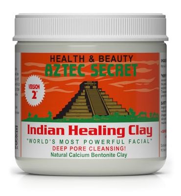 Aztec Secret - Indian Healing Clay 1 lb - Deep Pore Cleansing Facial &amp; Body Mask - The Original 100% Natural Calcium Bentonite Clay - New Version 2