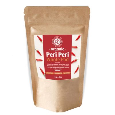 3 oz Organic Piri Piri Peri Peri Spice Hot Chilli Pepper Whole Pod from Portugal 85 Grams African bird&#39;s eye chili