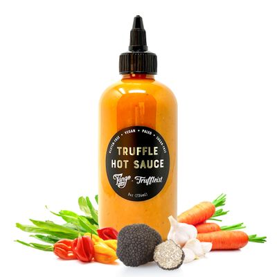 TRUFFLE TANGO - Original Carrot Hot Sauce - Naturally Sweet and Tangy Truffle, Habanero &amp; Scotch Bonnet Pepper Sauce with Lime, Garlic - Traditional Honduran Family Recipe - Vegan, Gluten Free