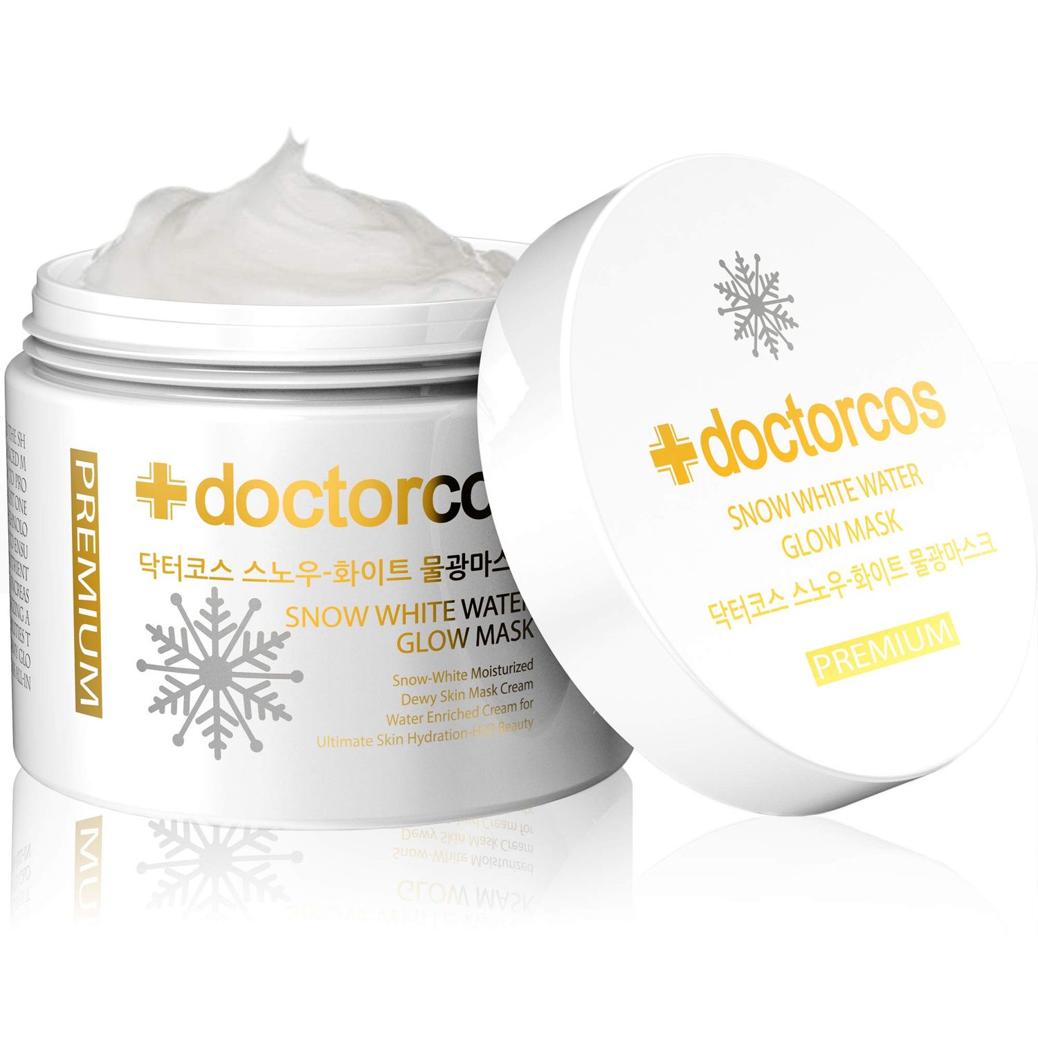 DOCTORCOS Snow White Water Glow Mask Cream Over 8M Units Sold Original Moisturizing Washless Sleeping Pack Skin Rejuvenation and Hydration Daily Self Skin Care, Korean Beauty 3.71 oz