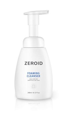 ZEROID Foaming Cleanser Facial Cleanser for Sensitive &amp; Dey Skin Mild Face Wash Care Gentle Face Wash Moisturizing Face Soap Dermatologist Tested Korean Skin Care 8.1 fl oz (240ml)