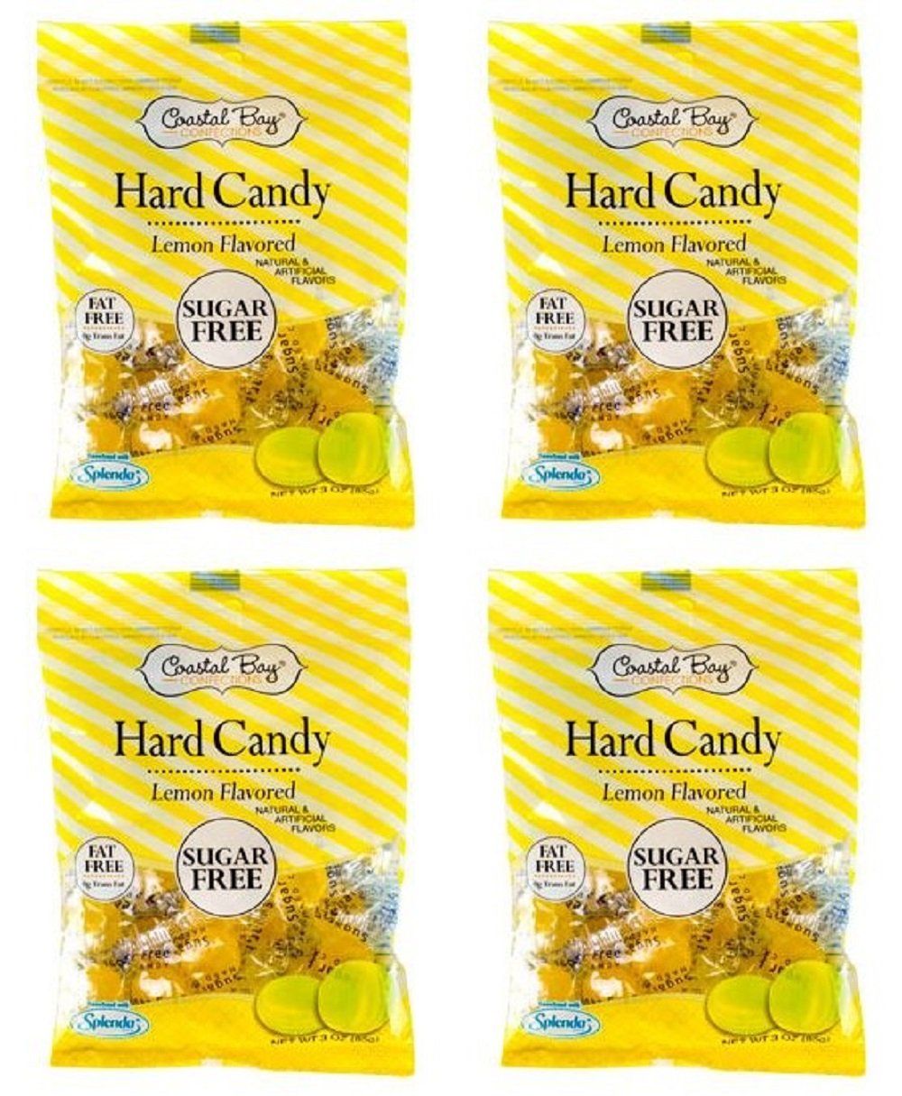 Coastal Bay Confections Hard Candy, Lemon-flavored, Sugar Free,12 Ounces, 4-pk