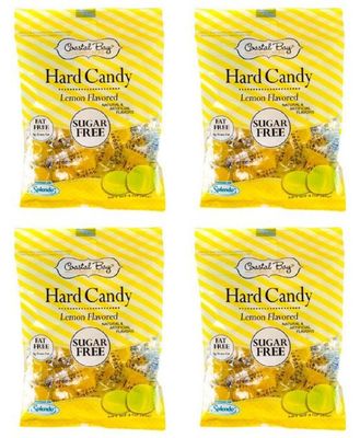 Coastal Bay Confections Hard Candy, Lemon-flavored, Sugar Free,12 Ounces, 4-pk