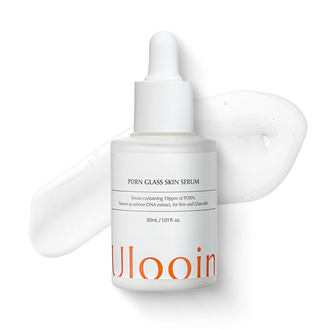 Ulooin PDRN Glass Skin Serum - Hydrating &amp; Brightening Face Serum with 10ppm Salmon DNA Anti-Aging, Moisturizing for Radiant Glow &amp; Youthful Elasticity Made in Korea