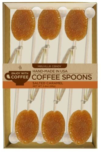Melville Candy Salted Caramel Coffee Spoons Gift Set (6 Count)