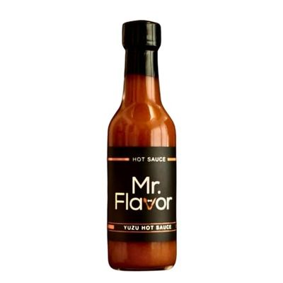 Mr. Flavor Yuzu Hot Sauce - Exotic Citrus Blend for Gourmet Dishes, Subtle Heat, Perfect for Seafood &amp; Cocktails, 5oz