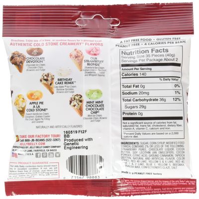 Jelly Belly Assorted Beans - Cold Stone Ice Cream Parlor Mix - 3.1 oz. - 12 Pack