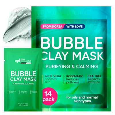 WONDER FAMILY Korean Carbonated Bubble Clay Mask for Face - Black Head Remover for Face - Deep Pore Cleansing Mask - Facial Blackhead Remover - Pack 14 Korean Skincare