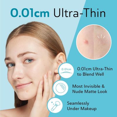 DERMA ANGEL Ultra Invisible Acne Patches Salicylic Acid Acne Patches for Cystic Acne Blemish Patches Hydrocolloid Patches Zit Patches - Day and Night Use UPGRADED (Acne Specialist 96 Count 2 Sizes)