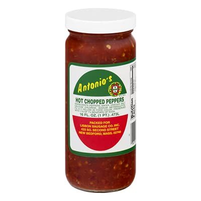 Antonio&#39;s Hot Chopped Peppers - Pimenta Moida 16 FL. OZ. (1 pint) .473L