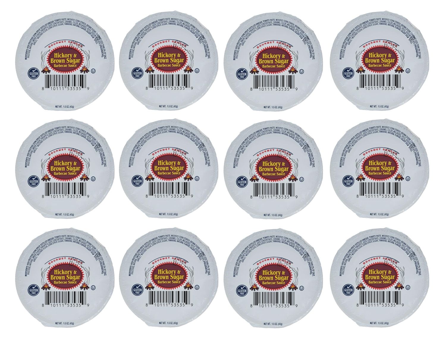 Hickory Brown Sugar Barbecue BBQ Sauce 1.5oz Dipping Cup - 12 count