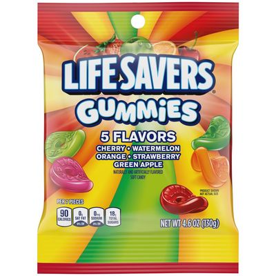 Life Savers Gummies 5 Flavors Gummy Candy, 4.6 Oz Bags (Pack of 12)