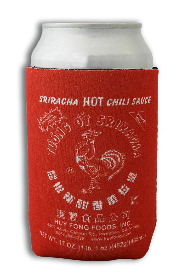 FancyPants FunTime Huy Fong Sriracha Hot Chili Sauce Officially Licensed Insulated Can Cooler (Size - 12 oz.) - Great Hot Sauce Lover Gift!